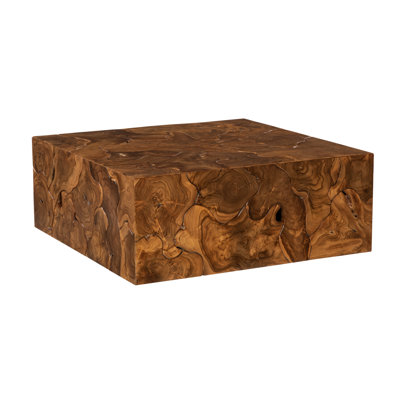 Teak Chunk Solid Wood Block Coffee Table