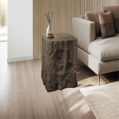 Table d'appoint, H 25 po, intérieur ou extérieur, bout, table de chevet, table d'appoint, carré, salon, chambre à coucher, contemporain, moderne