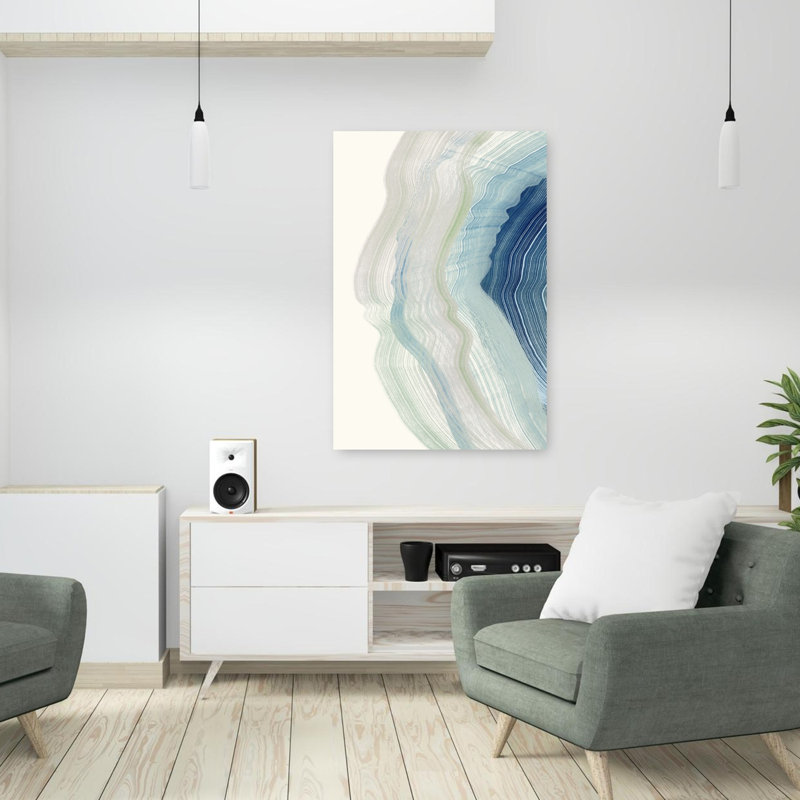 Tides in Sequence I, art abstrait organique contemporain, H 36 po x l 24 po