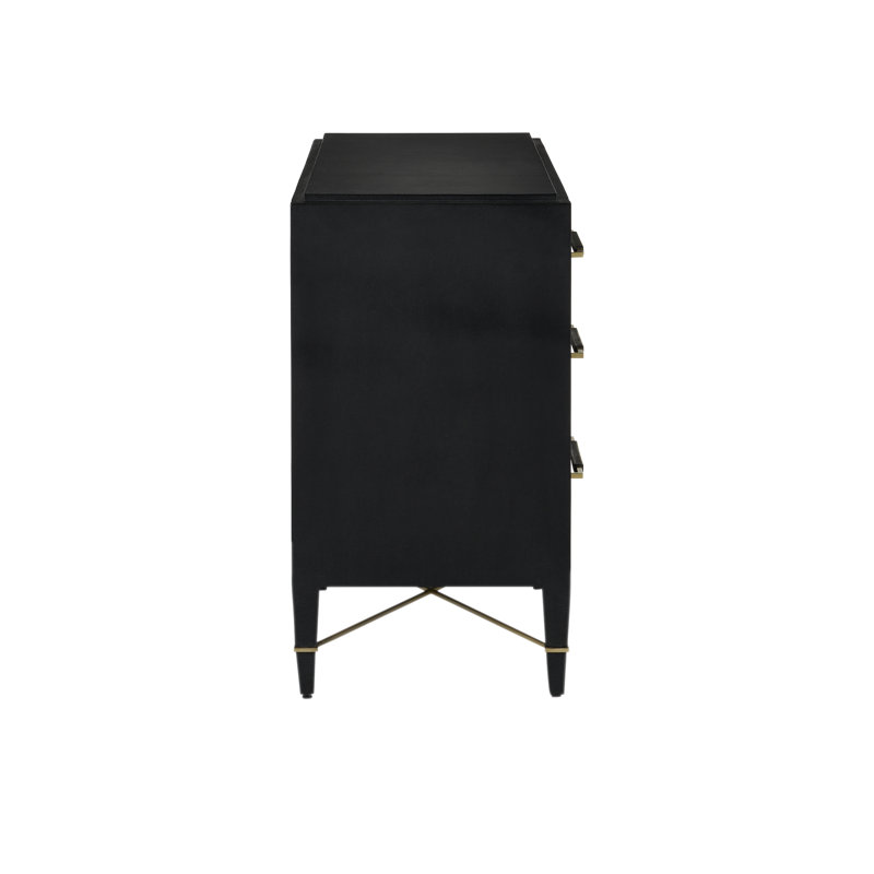 Verona Solid Wood Accent Cabinet, Black