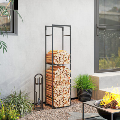 45cm W Metal Log Rack