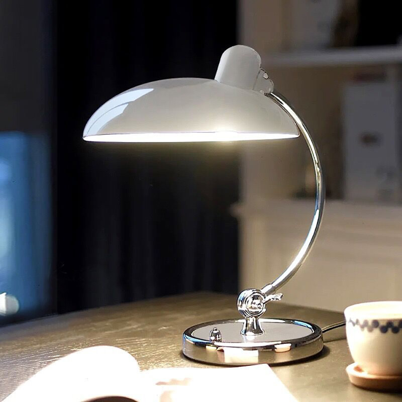 Modern Goose Neck Swing Arm Table Lamp, White, 15.75" H x 11.22" W x 11.22" 