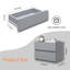 Commode 2 tiroirs empilable, 23,6 po-2050528459