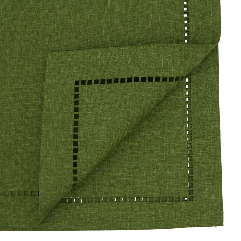 Neith Polyester Rectangle Table Runner, 54" x 14", Green