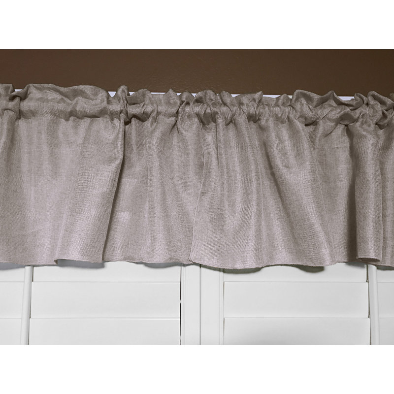 Tailored Window Valance, Frosted Wheat, 58" W x 14" L