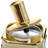 2 Pack Glss Condiment Pot, 12 Ounce Gold Spice Jars With Spoon, Seasoning Box Set Salt Container, Sugar Dispense, Kitchen Containers For Flour And Sugar