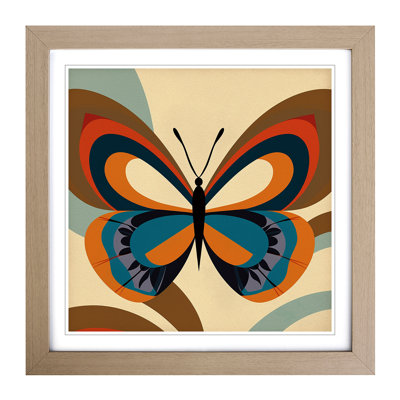 Butterfly Mid Century - Framed Print