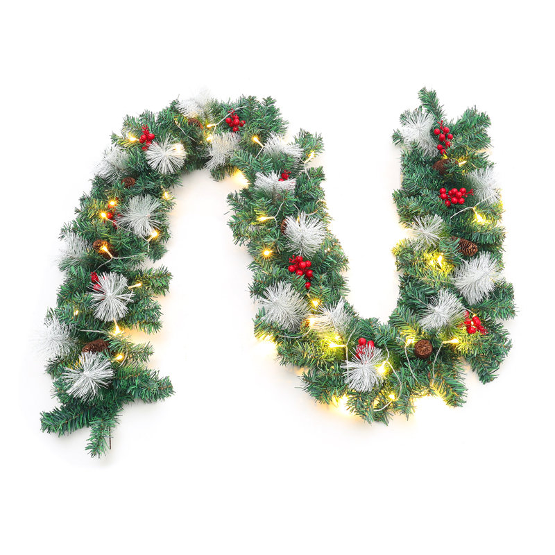 270cm Lighted Faux Garland with Lights