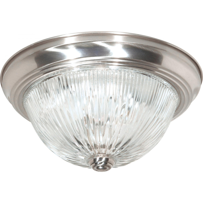 Laurel  Glass Flush Mount, Brushed Nickel