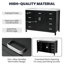 Meuble-lavabo 47 po sans lavabo, armoire seulement, 2 portes et 8 tiroirs, système de fermeture en douceur, design classique, noir