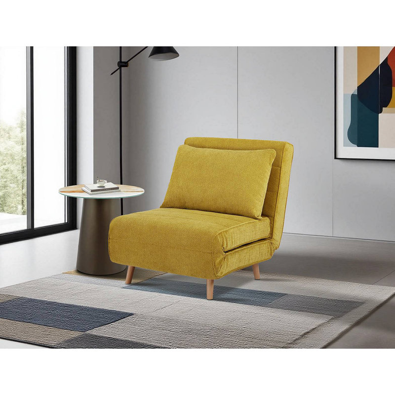 Canapé-lit - Canapé-lit 3 en 1, H 32,76 po x l 30,71 po x P 36,68 po, Jaune moutarde clair