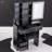 29.2" Small Size Left Drawer Desktop Vanity Table + Cushioned Stool, Large Sliding, Touch Control, Tri-Color Switching
