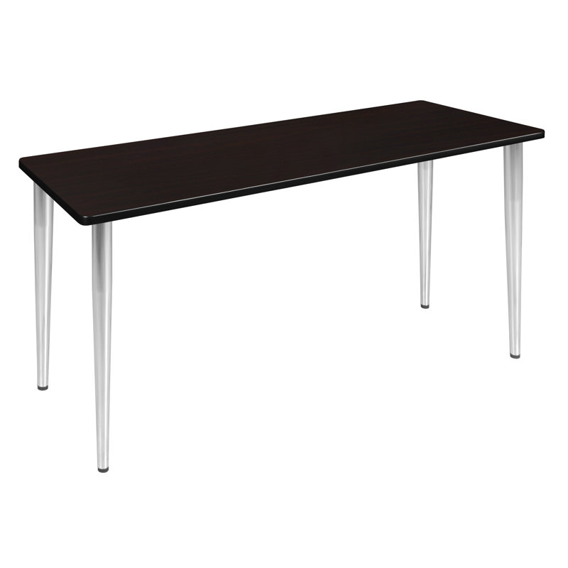 Plateau de table de formation Kahlo, pieds fuselés, H 29 po x L 72 po x l 24 po, Érable, Chrome