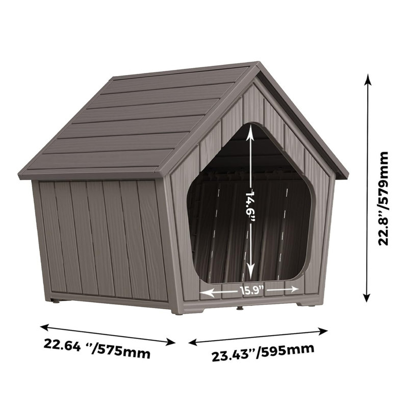 Niche pour chien en résine, Gris