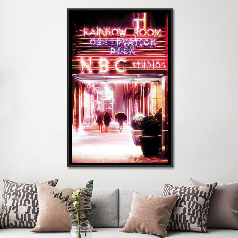 «Rainbow Room», impression sur toile, H 40 po x l 26 po x P 1,5 po, Toile tendue, Pas de tapis