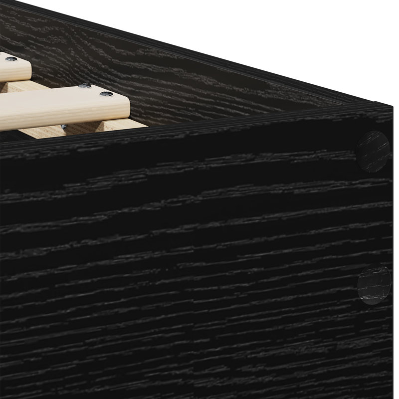 Bed, Small Single (2'6), Black Oak