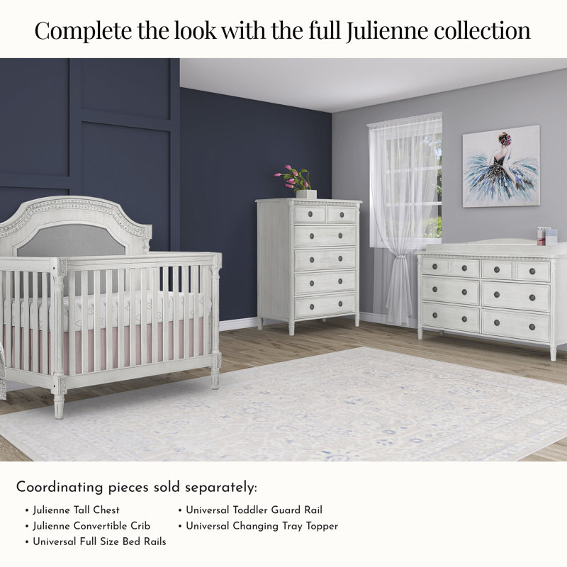 Julienne Kids 6 - Drawer Dresser, Antique Mist