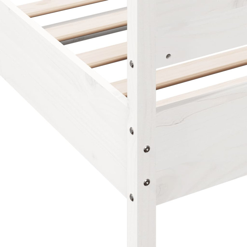Rosalinde Solid Wood Bed, Small Single (2'6), White
