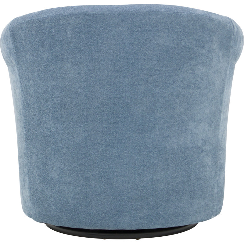 Anstett Upholstered Swivel Barrel Chair, Chloe Sky