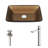 Sottile 18" L x 13" W x 4" H Rectangular Glass Vessel Bathroom Sink with 12" H Faucet-99843991-99843995