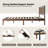 Japer Queen Size Bed Frame with Headboard & Footboard, Solid Wood Platform Bed, 12 Solid Slatted Support with Metal Legs, Non-Slip & Noise-Free, Walnut Finish-1091100035-1091100034