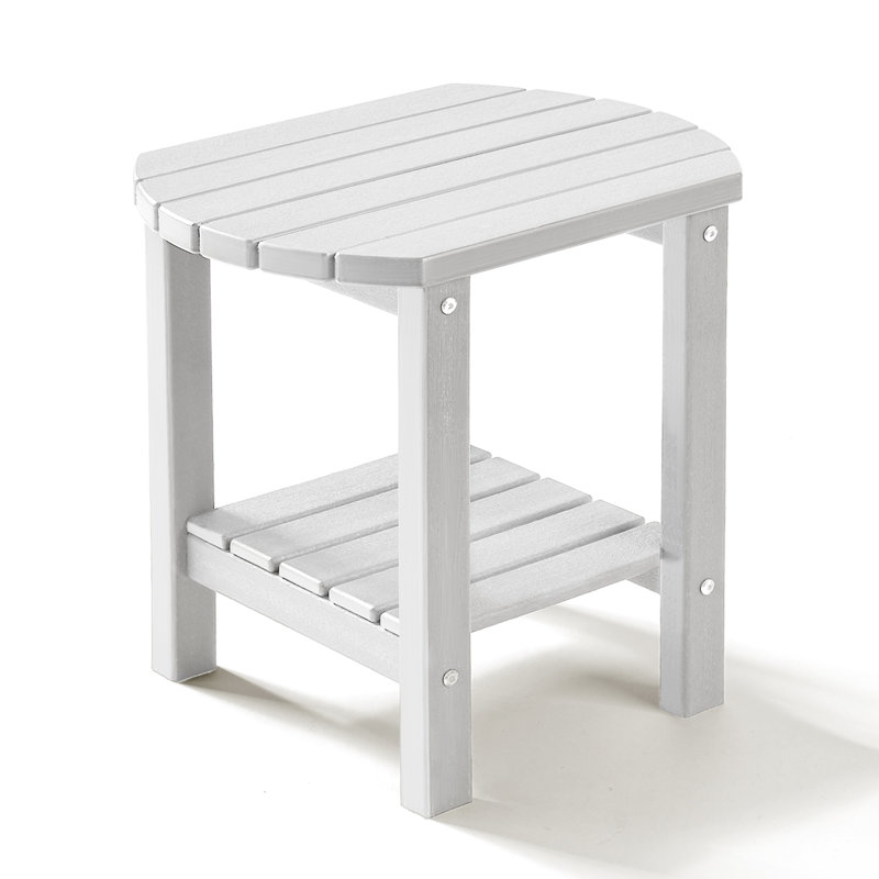 Table d'appoint extérieure 17 po 2 niveaux, Blanc