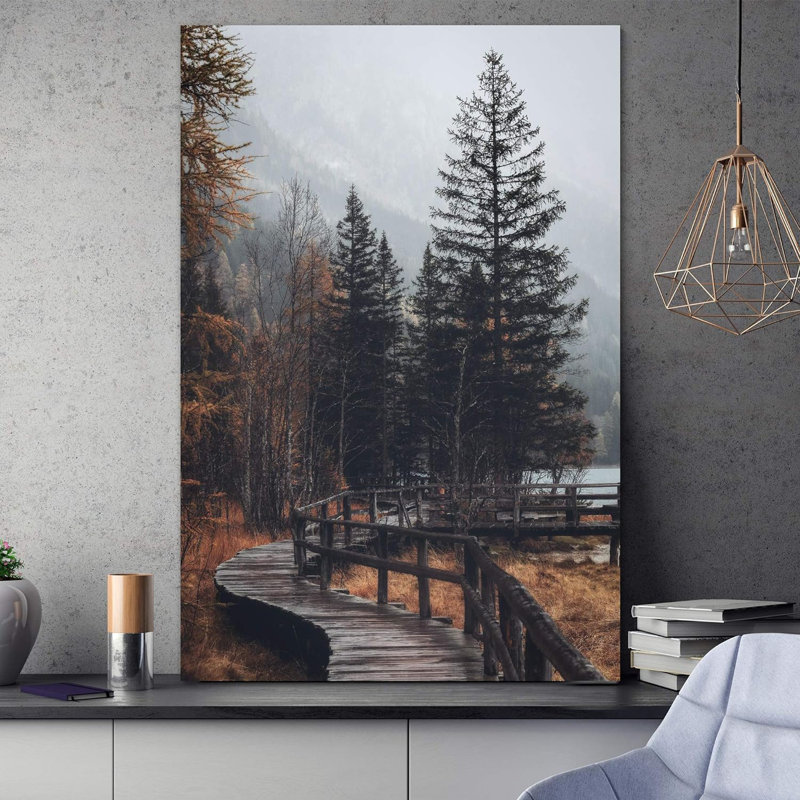 Autumn Fall " Autumn Dramatic Forest Landscape ", Wrapped Canvas, 48" H x 32" W