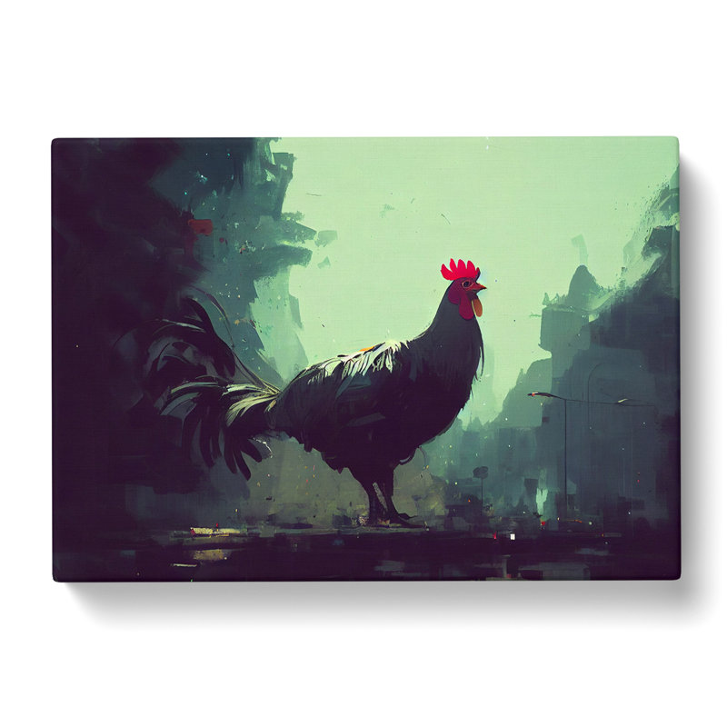 Rooster Art Painting Vol.2 - Wrapped Canvas, 40cm H x 60cm W x 3cm D