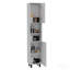 Garde-manger, quatre pieds, trois tablettes intérieures, deux tablettes, deux armoires - blanc-129455957