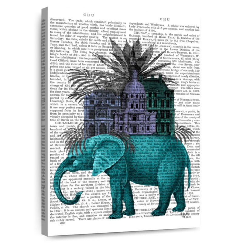 Brampt Elephant And Citadel I, 39" H x 26" W