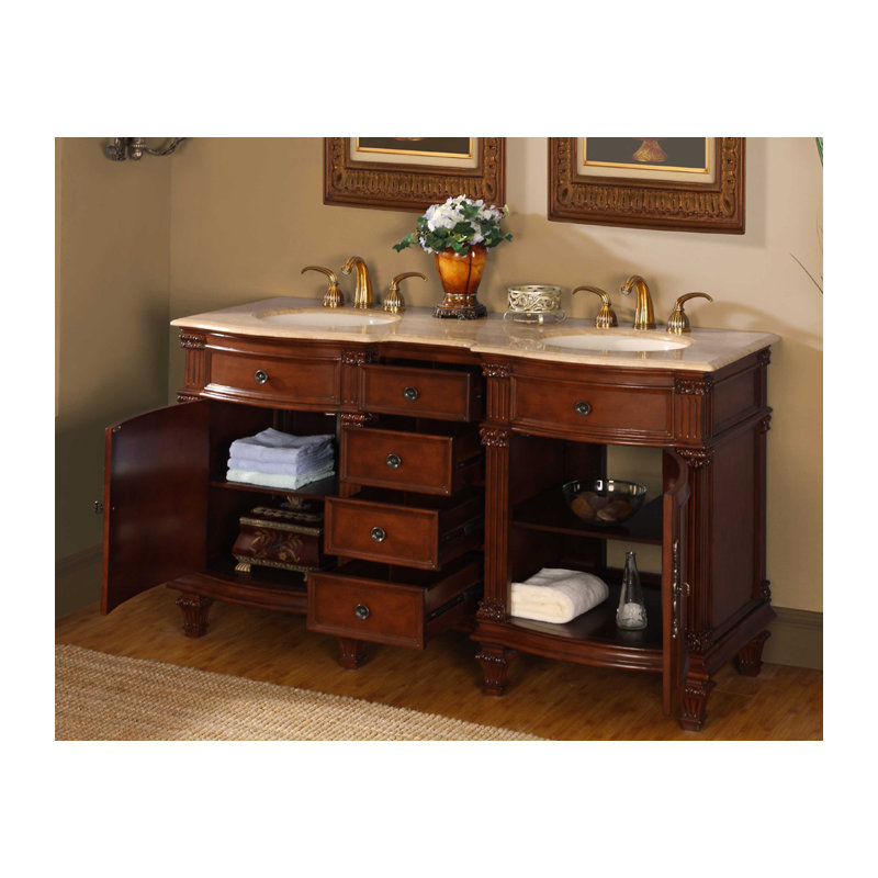 Ensemble de meuble-lavabo double 60 po Hartell