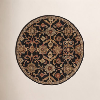 Redwood Hand Tufted Wool Black/Rust Red/Beige Rug