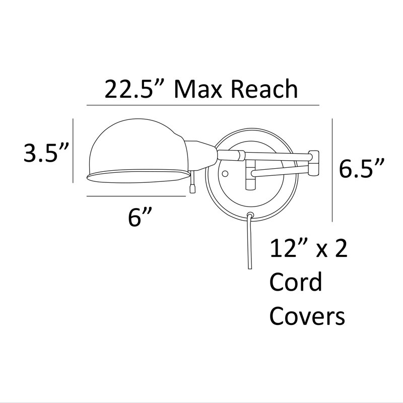 Plug-in Swing Arm Sconce, Aged Copper