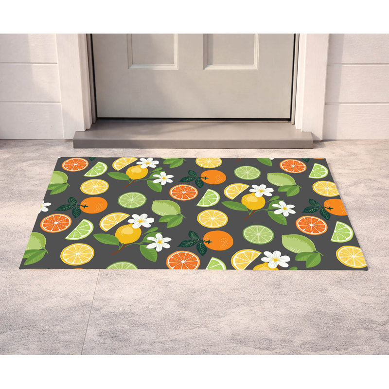 Paillasson Sunny Citrus, Gris anthracite, L 17 po x L 24 po
