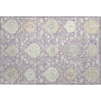 Premium Machine Washable Hust AMF1026 Damask Rug