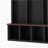 Wooden Hall Tree, Entryway Storage Bench With 5 Hooks And 7 Cubbies For Mudroom, Living Room-1369288033