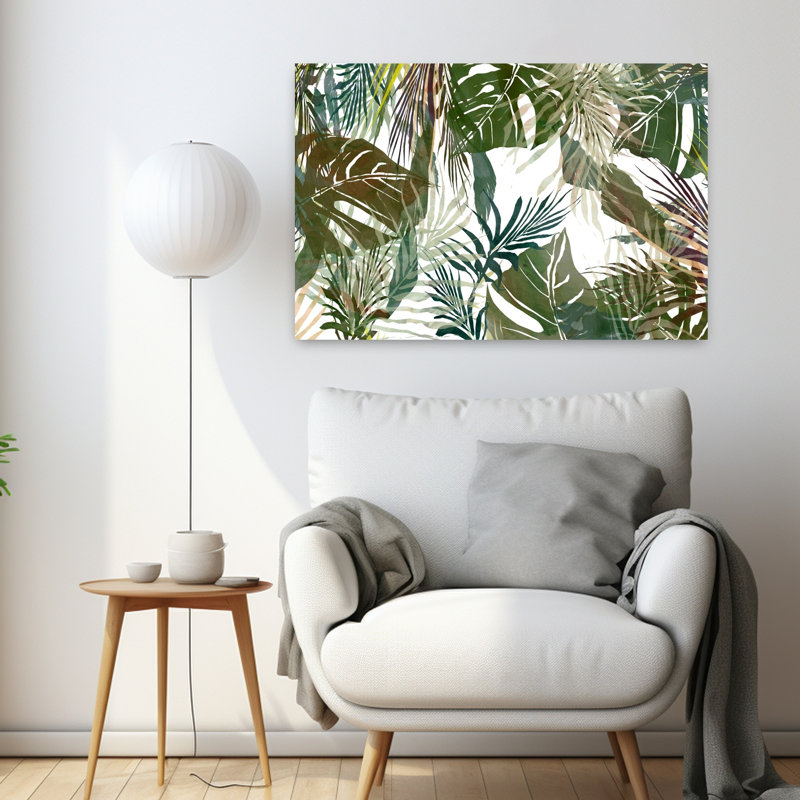 Art contemporain, paysage de forêt abstrait, H 36 po x l 24 po