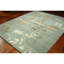 Tapis floral en laine / viscose touffeté à la main Candelo bleu clair / ivoire / vert-757730348