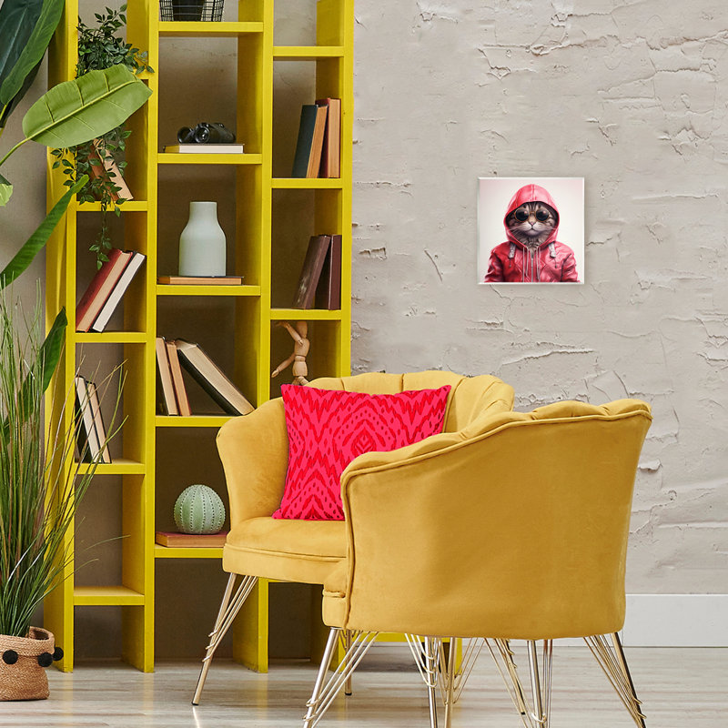 Plaque murale Hipster Cat in Elegant