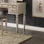 Ensemble de meuble-lavabo de chambre à coucher contemporain avec tiroirs de tabouret à miroir pliables de couleur blanche-346837430