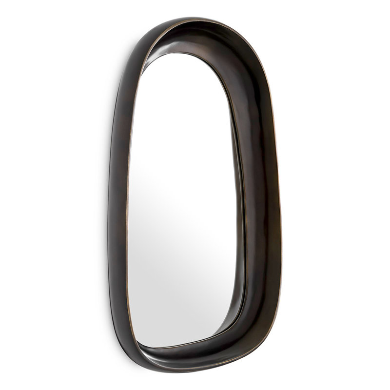 Sandals Aluminium Asymmetrical Wall Mirror, Bronze