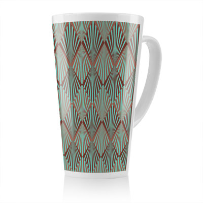 Geometric Rays Latte Mug