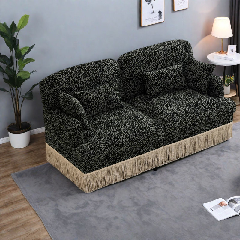 Canapé modulaire profond à motif léopard et chenille Deep Home