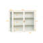 Armoire de salle à manger contemporaine avec trois rangements, blanc, 27,79 po-138344469