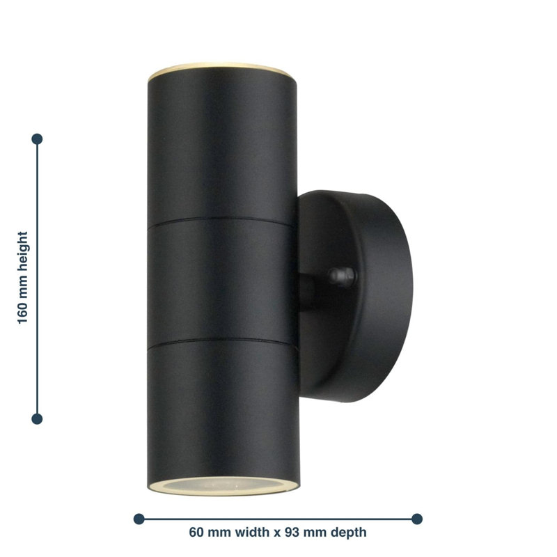 Michale Outdoor Armed Sconce, Black