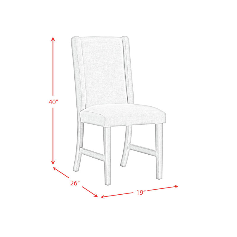 Picket House Furnishings Holmes Standard Height Dining Set In White-Rectangular Table And Chairs, 7 Pieces: Table, 6 Chairs