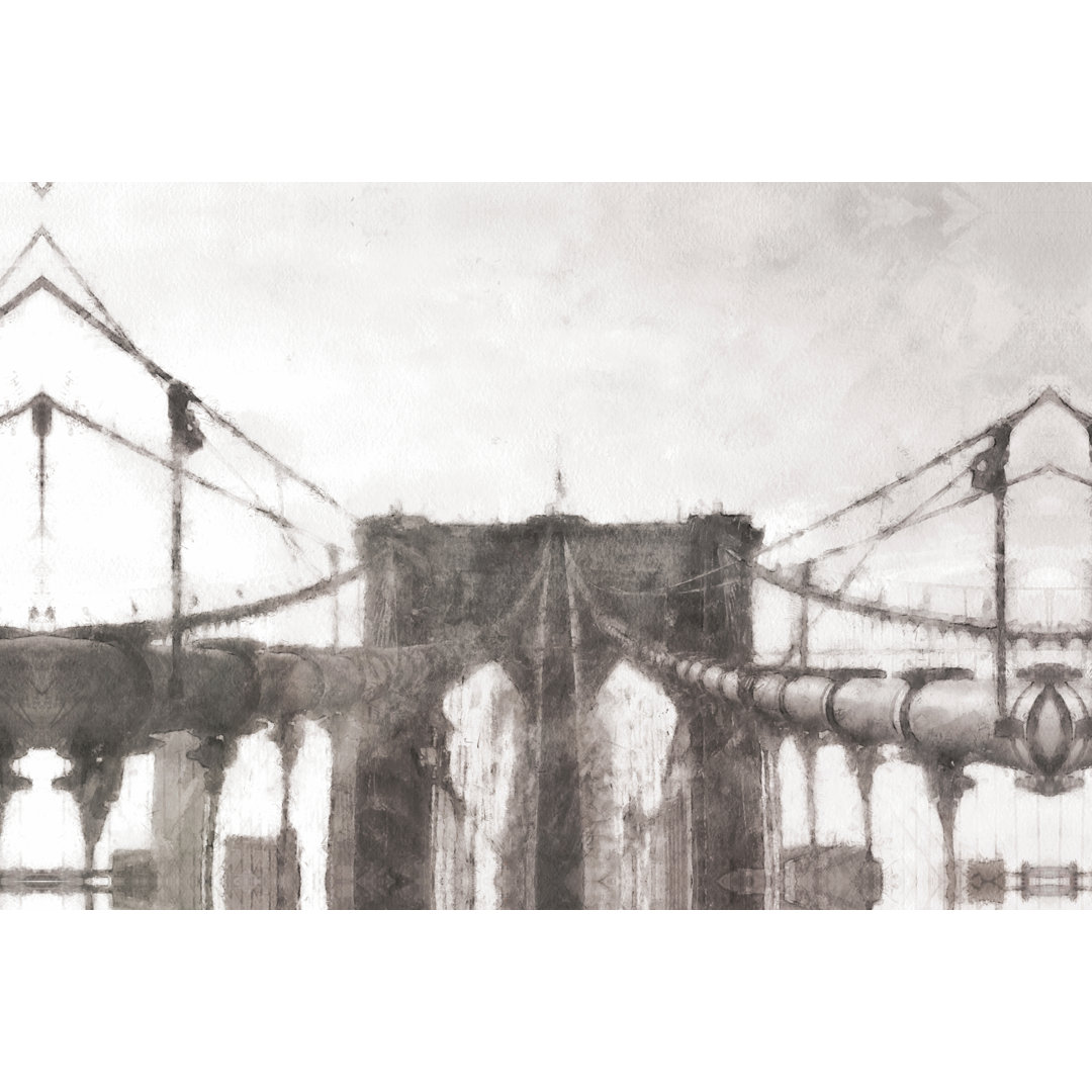 Brooklyn Bridge - Wrapped Canvas Painting