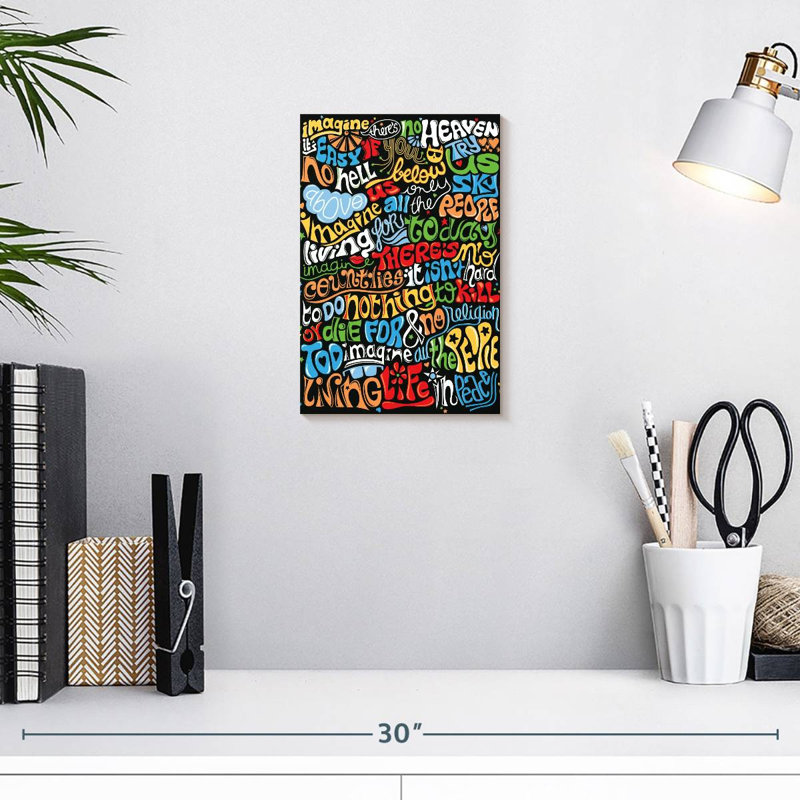 Tergel Imagine Quote, 12" H x 8" W