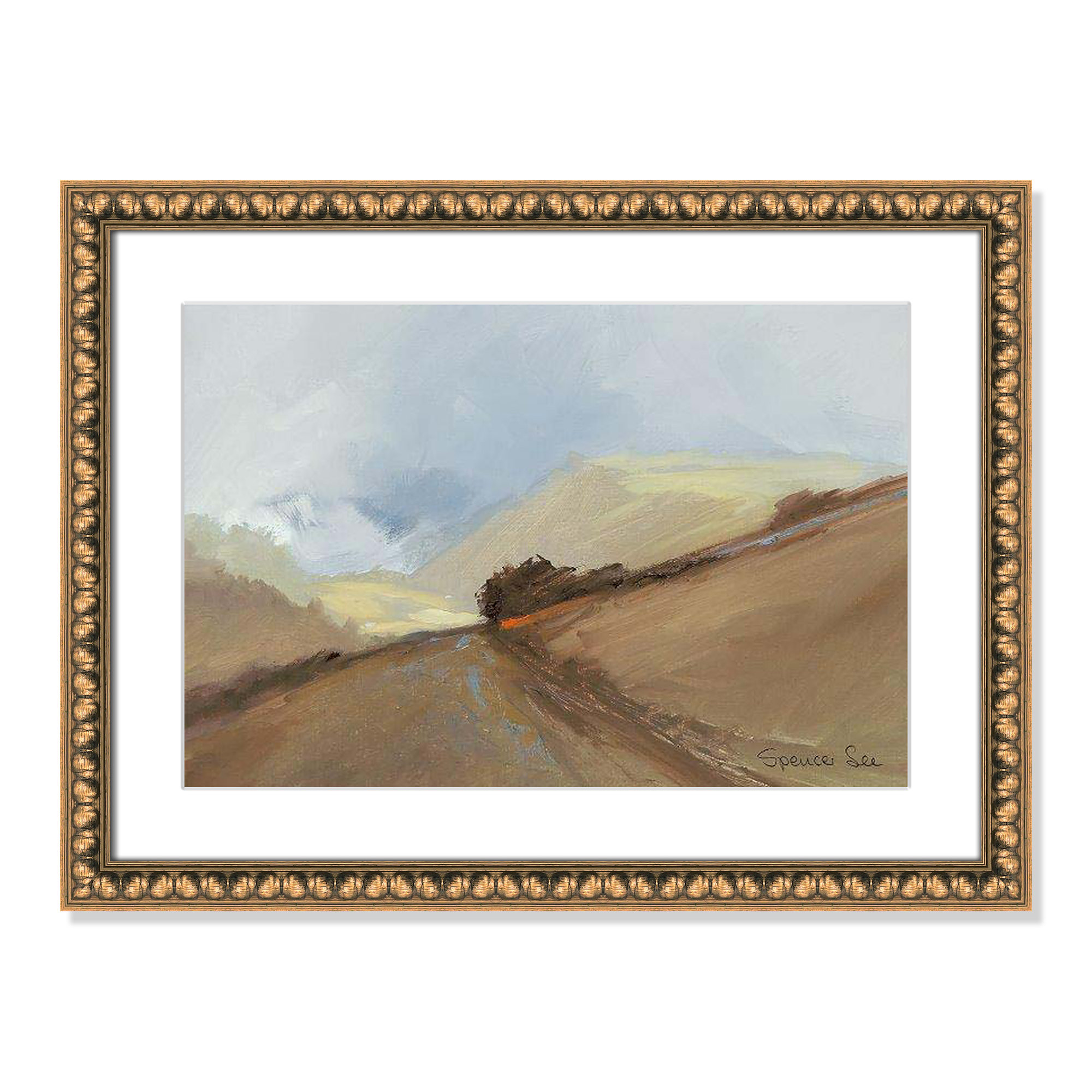 Heaven And Earth II by Spencer Lee, 18" H x 24" W x 0.75" D, Gold Framed
