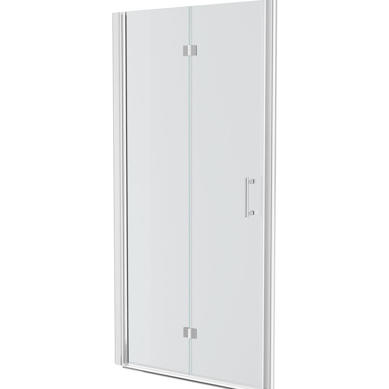 Porte de douche 32 po x 72 po avec verre trempé qui rehausse l'ambiance de la salle de bain avec une conception fiable de l 32 po x H 72 po
